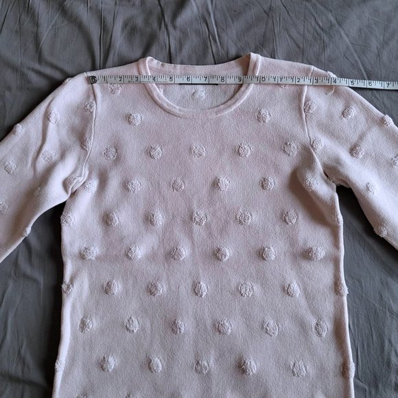 Mango Pastel Pink Crewneck Textured Pullover (XS) - Picture 8 of 9